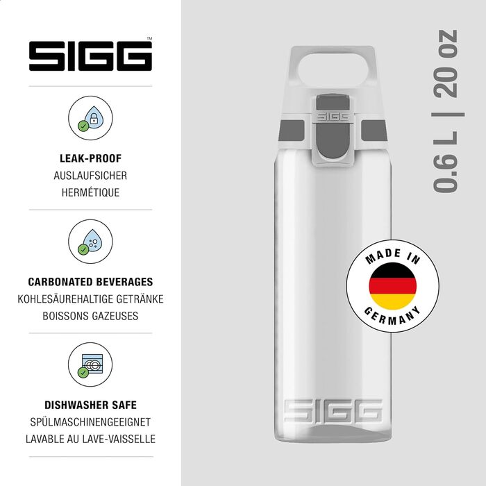 Пляшка SIGG Tritan ONE - газована, без BPA, 0,6 л/1 л