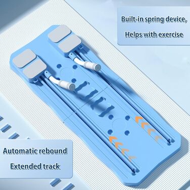 Портативна дошка для реформування пілатесу CTREVL, реформатор пілатесу для дому, багатофункціональна дошка для пілатесу для домашніх тренувань, обладнання для любителів фітнесу та початківців (синій)