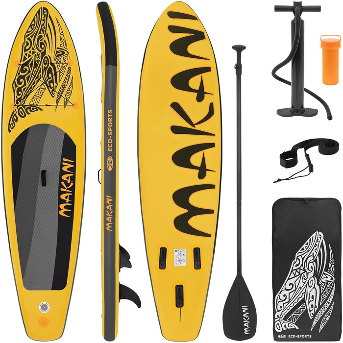 Надувна SUP-дошка ECD Germany Makani 320 см, до 150 кг, алюмінієве весло, комплект аксесуарів, різні кольори