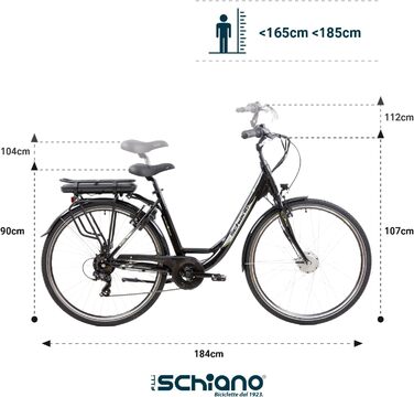 E-Bike Pedelec 28, акумулятор 36 В, чорний, Км/год 25