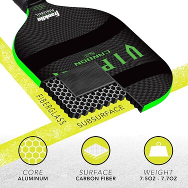 Ракетка для піклболу Franklin Sports Viper Pickleball з вуглецевого волокна