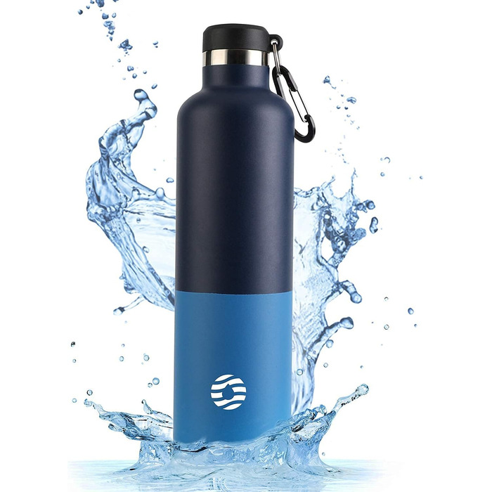 Термос-бутилка FEIJIAN FJbottle 316 з нержавіючої сталі, вакуумна, 750/1000 мл, з карабіном, BPA-free, герметична спортивна пляшка для спорту, роботи та подорожей