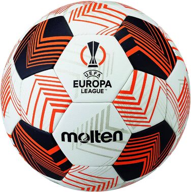 Офіційний футбольний м'яч Molten 5000 UEL UEFA Europa League, розмір 5, для підлітків та дорослих, Acentec, матова текстура, FIFA Quality Pro