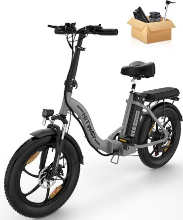 Електровелосипед HITWAY E-Bike20 Fat Tire, 12 Ач, 35-90 км, 7 передач