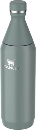 Термос пляшка Stanley All Day Slim 0.6 л, нержавіюча сталь, зберігає холод до 11 годин, BPA Free, герметична, для води, мийка в посудомийці, Shale