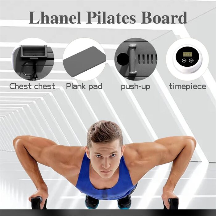 Набір реформаторів для пілатесу Lhanel Pilates Board, 2024 найкращий набір реформаторів для пілатесу, багатоцільова складна дошка для реформатора пілатесу для дому, розсувна дошка для пілатесу 5 в 1, форма всього вашого тіла рожева