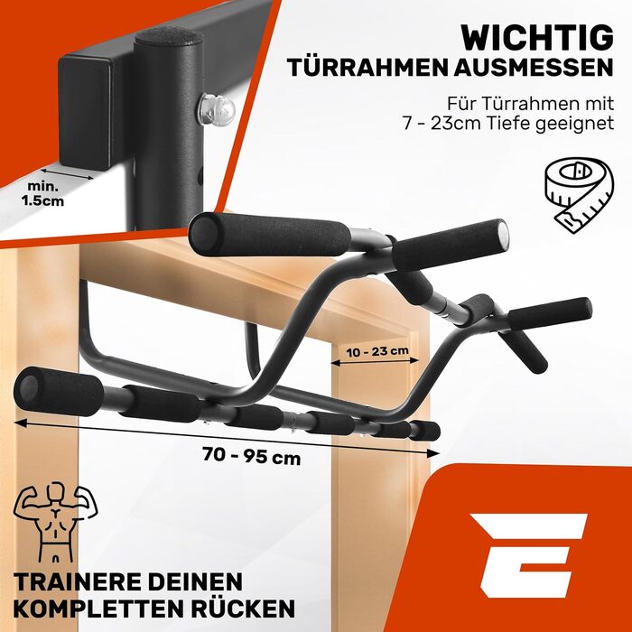 Дверна коробка EVERLEVEN Pull-Up Bar без гвинтів 7-22 см