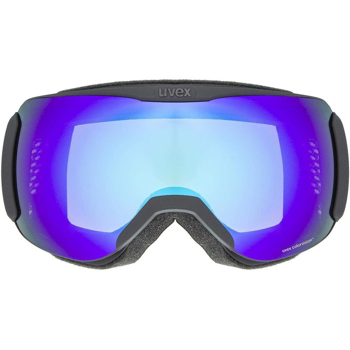 Гірськолижні окуляри Uvex Unisex Downhill 2100 Cv (Упаковка з ук) (One Size, чорний килимок/синьо-зелений)