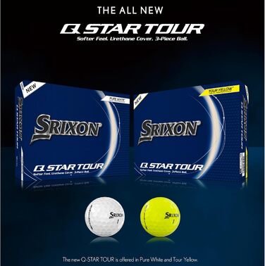 М'ячі для гольфу Srixon Q-Star Tour 5 2024 - м'якість, обертання (12 шт.)