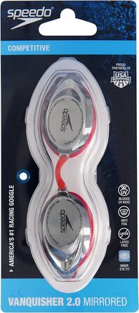 Окуляри для плавання Speedo Vanquisher 2.0, дзеркальні (Speedo Red)