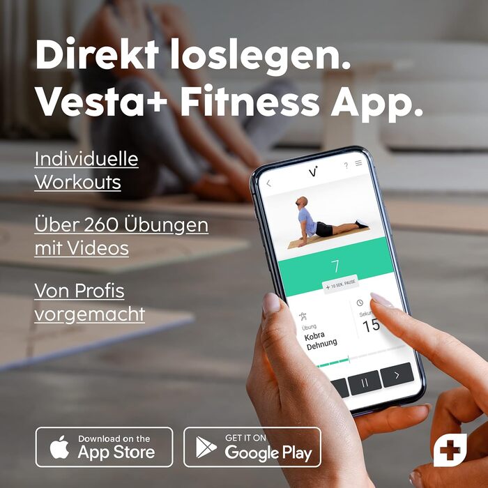 Килимок для йоги Vesta Cork TPE Fitness App - Екологічний корковий килимок для йоги для плюса вашого тренування - Переможець тесту серед коркових килимків Йога як килимок для йоги Пробка, спортивний килимок Пробка та килимок для фітнесу Cork Compass Sky (