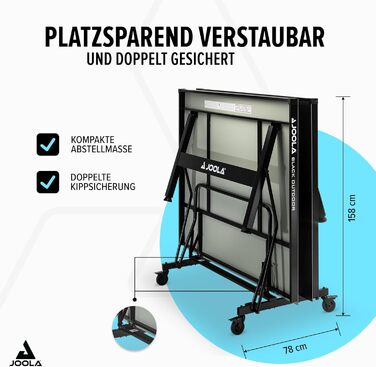 Стіл для настільного тенісу JOOLA - алюмінієвий композит, стійкий до погодних умов