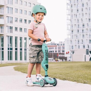 Дитячий шолом Scoot and Ride з LED-ліхтарем, матове покриття, розмір XXS, регульовані ремені, флісова підкладка