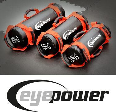 Сумка eyepower 20 кг, 4 гирі з піском, 6 ручок