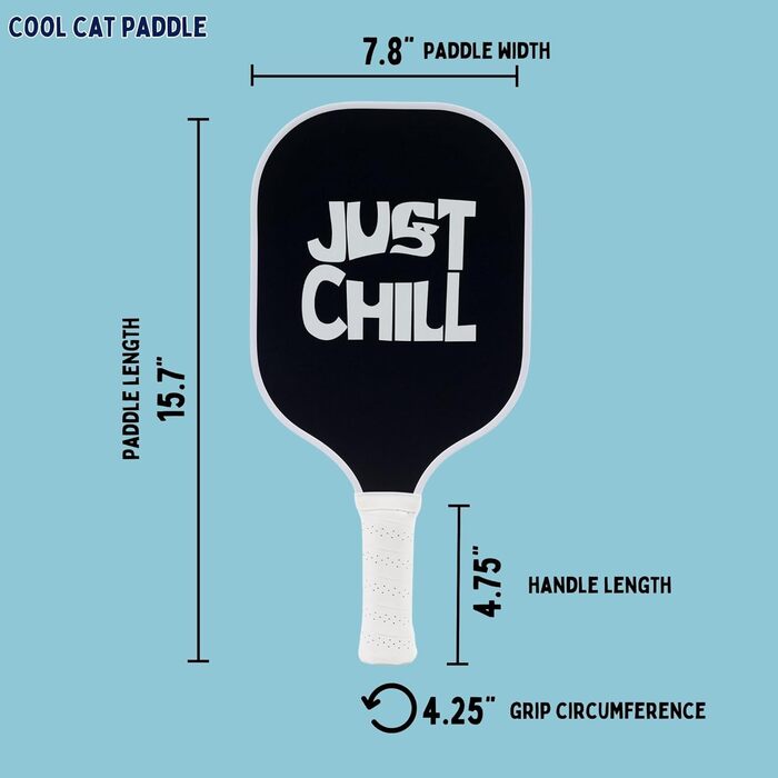 Ракетка для піклболу Just Chill Pickleball - графіт, стільникова серцевина, комфортне зчеплення