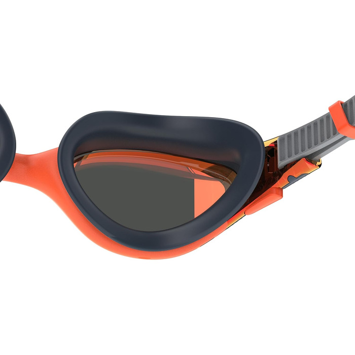 Окуляри для плавання Speedo Biofuse 2.0 Mirror для дорослих, унісекс, дзеркальні, колір Amber Wave/Steel/Crimson, універсальний розмір