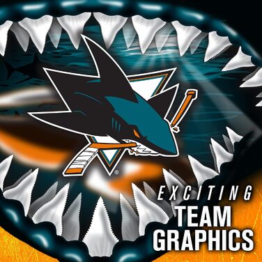 Маска міні-воротаря Franklin Sports NHL з чохлом - San Jose Sharks