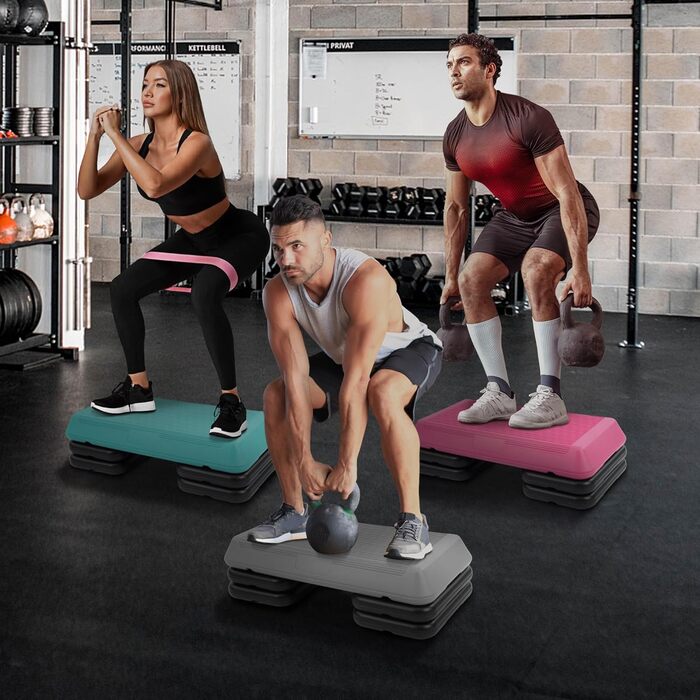 Фітнес-степпер Fitvids зі штабельованими підставками для домашнього тренажерного залу, кардіо та силових вправ