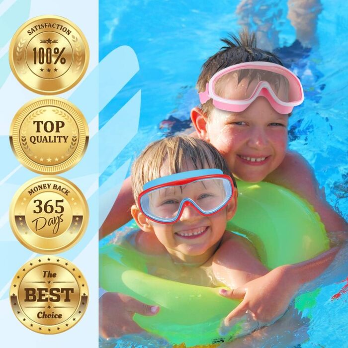 Дитячі плавальні окуляри EasYoung 2 шт, для дітей та підлітків 3-15 років, широкий огляд, антифог, водонепроникні, захист від УФ