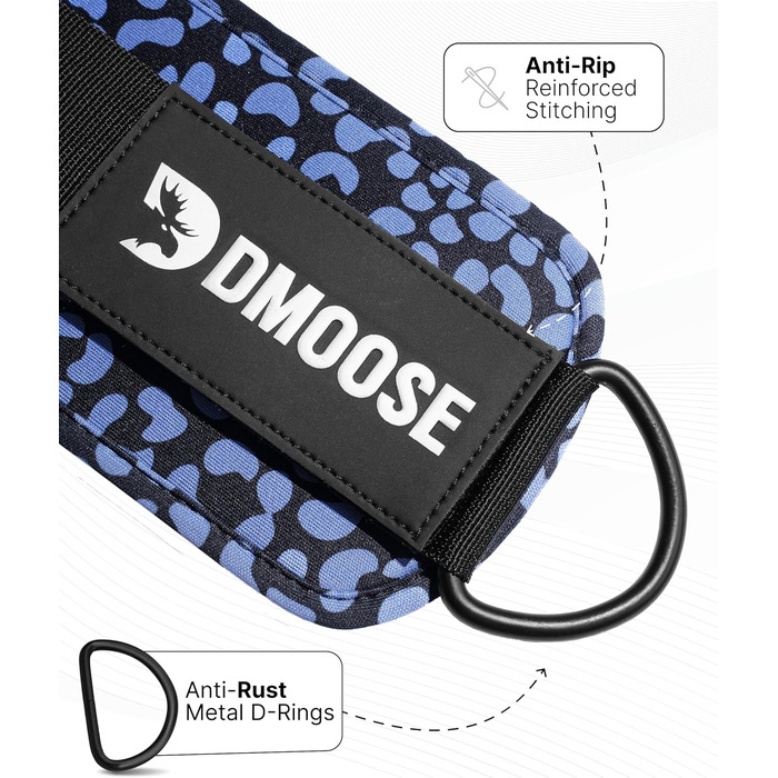 DMoose Фітнес-манжети для ніг на кабельній тязі, універсальні фіксатори для кікбеків та тренувань, регульовані щиколотки для тренажера, аксесуари для жінок і чоловіків, пара