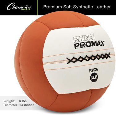 М'яч Champion Sports Rhino Promax Slam, 2,7 кг, помаранчевий, нековзний