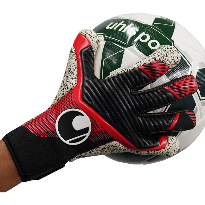 Рукавички Uhlsport Powerline Supergrip Hn (р. 9, чорн/черв/білі)