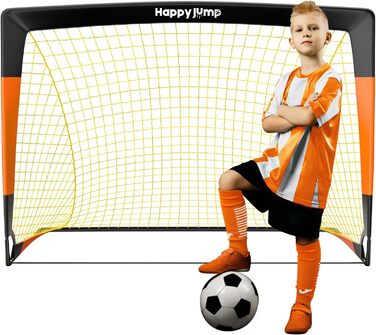 Ворота футбольні Happy Jump для саду, Black Orange, 4x3 FT