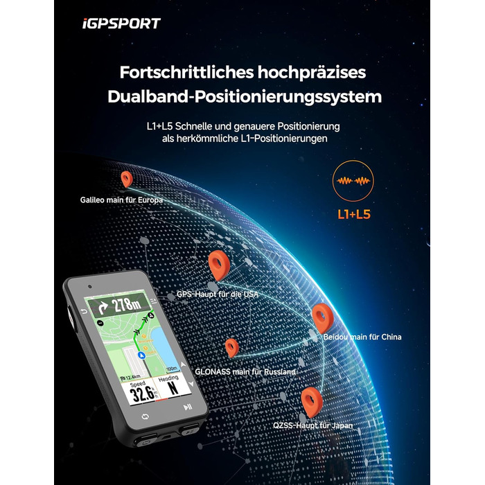 Велокомп'ютер iGPSPORT iGS630S GPS, 2.8'', 16 ГБ, BLE5.0/ANT, IPX7