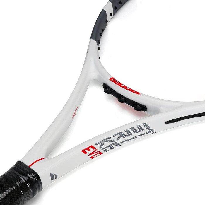 Ракетка Babolat Strike Evo Unstrung, біло-червона-чорна (Blanco)