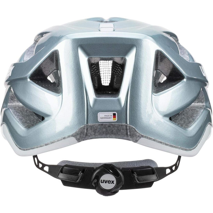 Велосипедний шолом uvex active для жінок і чоловіків, розмір 52-57 см, aqua white, регулювання розміру, можливість LED-підсвітки