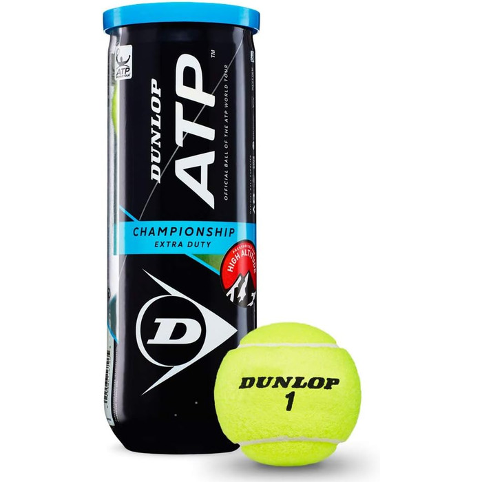 Тенісні м'ячі DUNLOP ATP Championship XD для високогір'я, сумка
