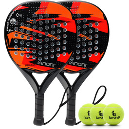 Ракетка Padel вуглецева Eva Memory Flex легка (червона, 2 шт.)