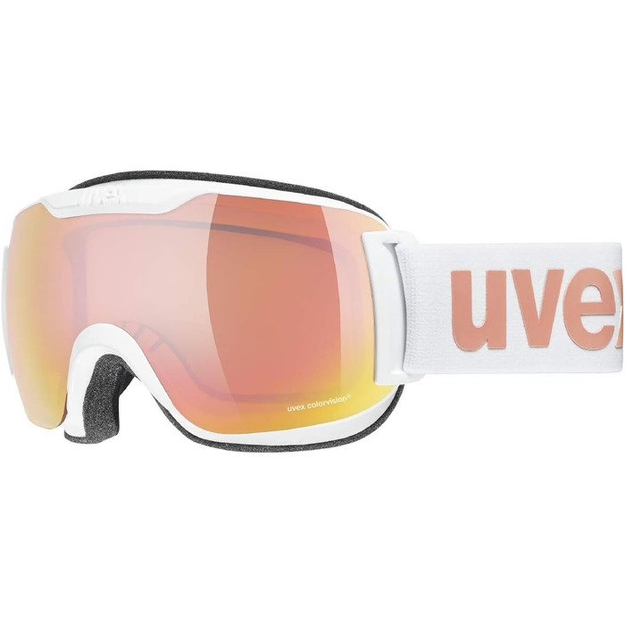 Лижні окуляри Uvex Unisex Downhill 2000 S Cv (1 упаковка) один розмір білий/рожево-помаранчевий