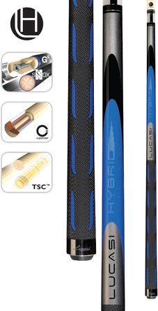 І Metallic Silver Golf Style Technology Cue (18 унцій), 10 Original Genesis Blue