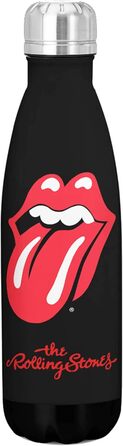 Пляшка для води Rocksax 500 мл Язичок The Rolling Stones 18/8 з нержавіючої сталі, герметичний, 12 годин гарячий, 24 години холодний, висота 26,5 см x діаметр 7 см, офіційний ліцензійний продукт