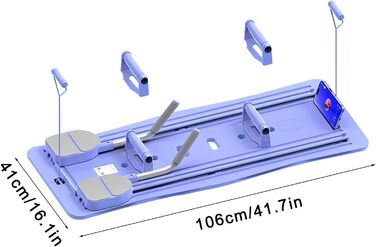 Дошка для пілатесу Joberio Rereform Пристрій для реформування пілатесу Дошка для вправ з роликом для живота Багатоцільова складна дошка для домашнього реформатора пілатесу Основне домашнє тренажери, щоб зберегти фіолетовий колір всього тіла