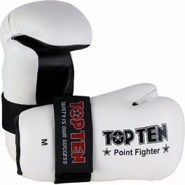 Рукавички для семіконтактного карате TOP TEN 'Point Fighter', білі, розмір XL