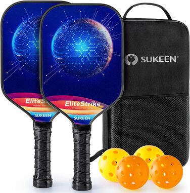 Набір ракеток Sukeen Pickleball 2PCS, зоряне небо, зі скловолокна, з сумкою