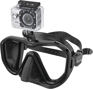 Маска для дайвінгу Seac Appeal Pro з кріпленням Action Cam, чорна