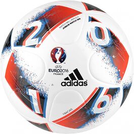 М'яч футбольний adidas Euro 2016 J350 Fracas, білий/синій/червоний/срібний, розмір 5