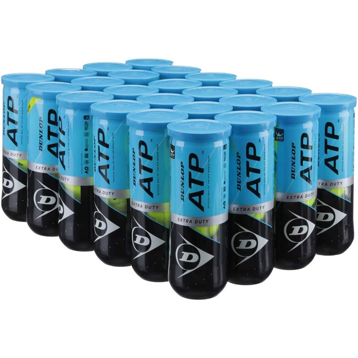 Тенісні м'ячі Dunlop ATP, кейс, офіційні, жовті