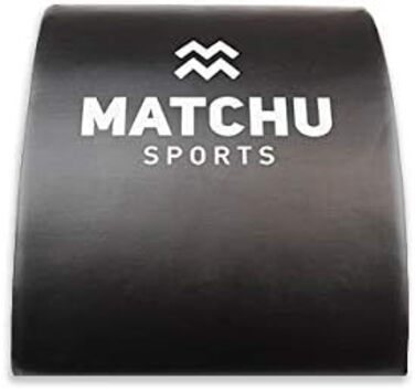 Мат для преса MATCHU, підтримка попереку, антиковзкий, 36x30x7 см, 500 г, піна/штучна шкіра, чорний/білий