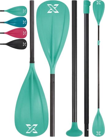 Весло для SUP-дошки ZLX, розбірне, регульоване, з лезом з скловолокна, 3 або 4 секції, зелений SUP двосторонній весло, аксесуари для сапборда
