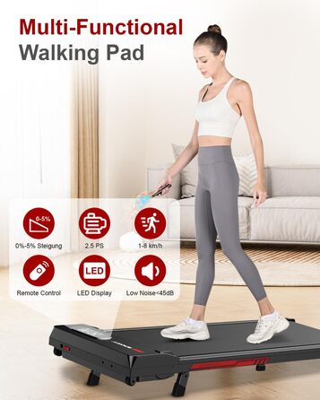 WalkPad З нахилом 5, 130 кг, 1-8 км/год, безшумний двигун, 4in1