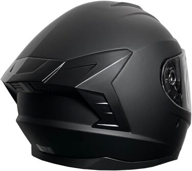 Інтегральний мотоциклетний шолом RALLOX M72 чорний матовий, розмір S M L XL