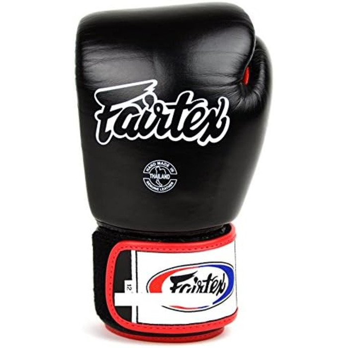 Боксерські рукавички Fairtex BGV1 чорні, шкіряні 12 унцій для ММА