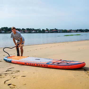 Набір SUP дошок Aqua Marina Atlas 366x86x15см з сидінням червоний