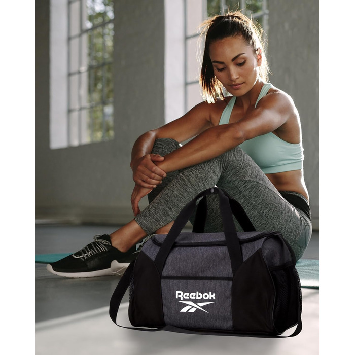 Сумка-дафл Reebok Aleph Grey для подорожей і фітнесу, мала, для жінок і чоловіків, ручна поклажа