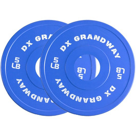 Пластини DX Grandway Fitness 1.25LB-5LB Olympic (2.3 кг, синій)