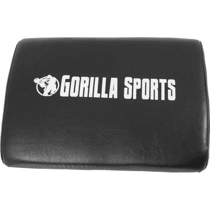 GORILLA SPORTS® Мат для преса 38x27,5x7 см, екошкіра, чорний — абмат, підкладка для скручувань, тренажер для пресу